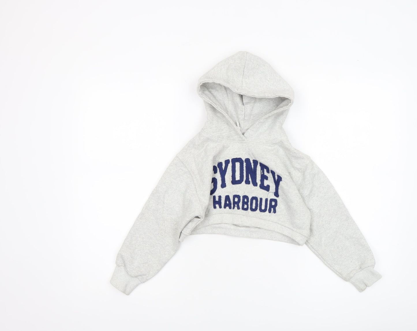 Zara Girls Grey Sydney Harbour Hoodie 8-9 Years Pullover Fleece Sweatshirt