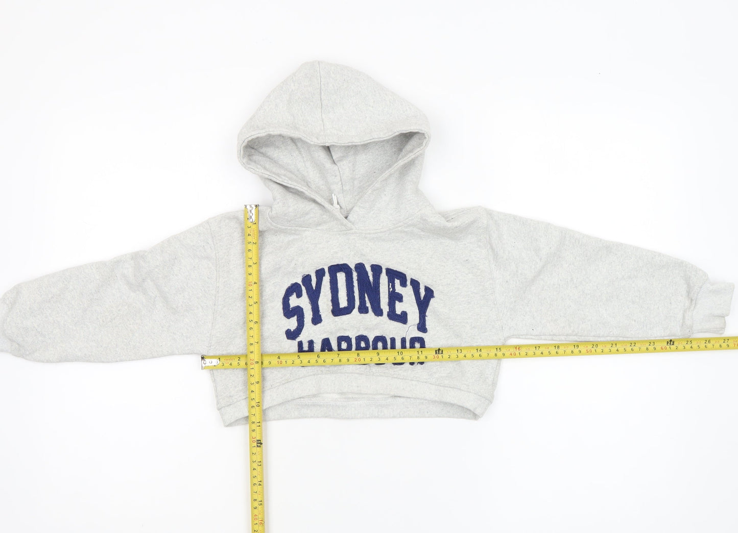 Zara Girls Grey Sydney Harbour Hoodie 8-9 Years Pullover Fleece Sweatshirt