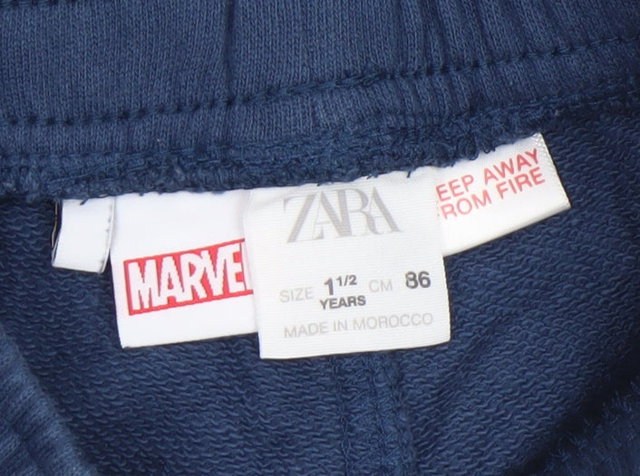Zara Marvel Captain America Blue Shorts 18 Months Unisex Baby