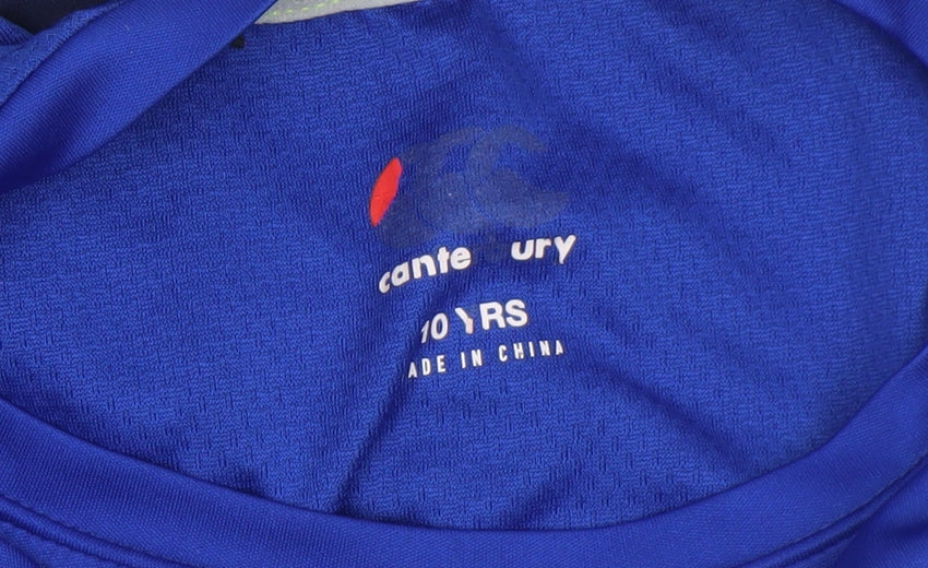 Canterbury Boys Blue Leinster Rugby Vapodri Athletic T-Shirt 10 Years