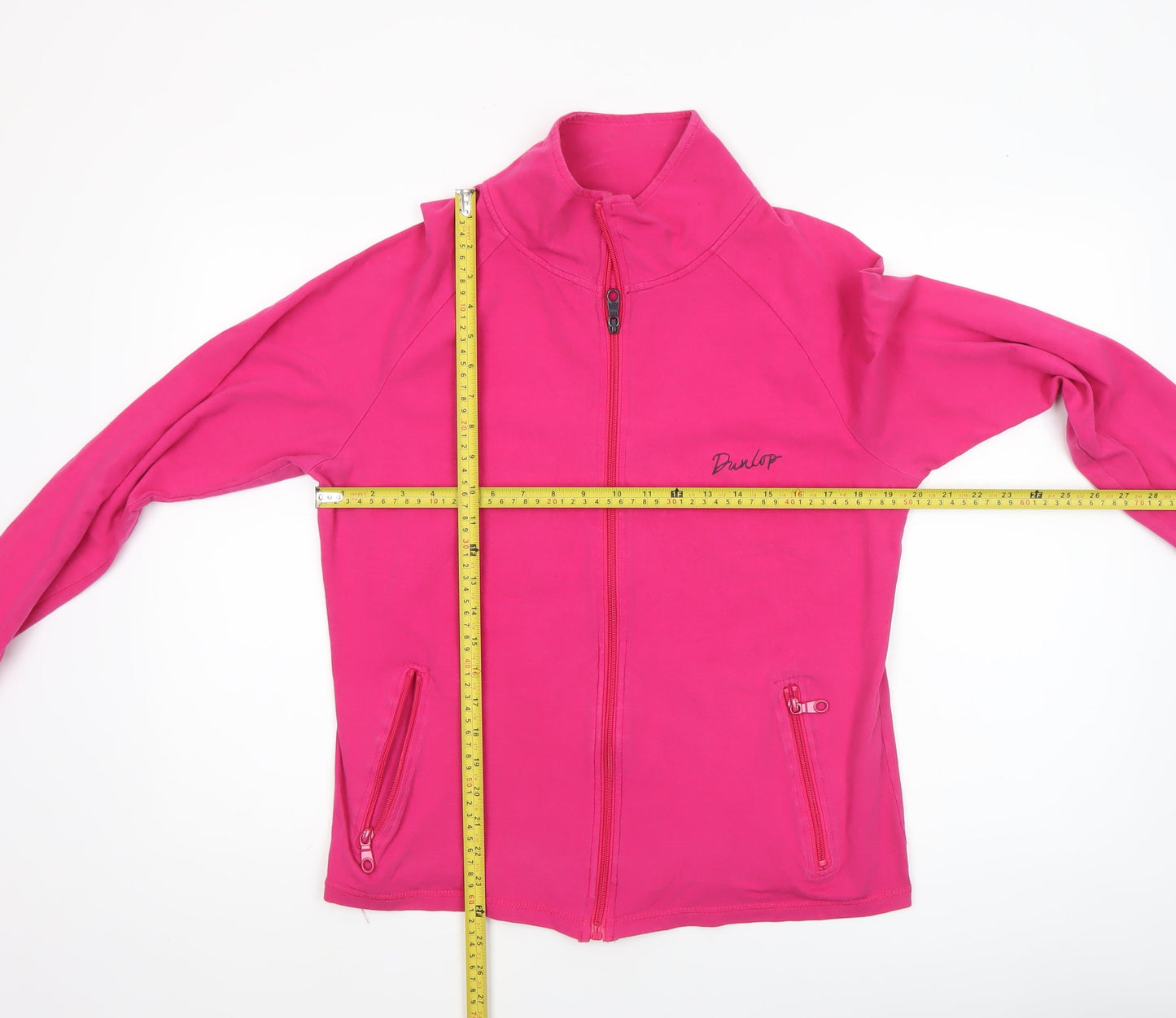 Dunlop Womens Pink Full Zip Lightweight Jersey Jacket L