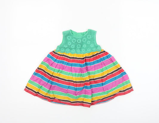 Marks and Spencer Unisex Baby Multicoloured 3-6 Months A-Line Cotton Dress