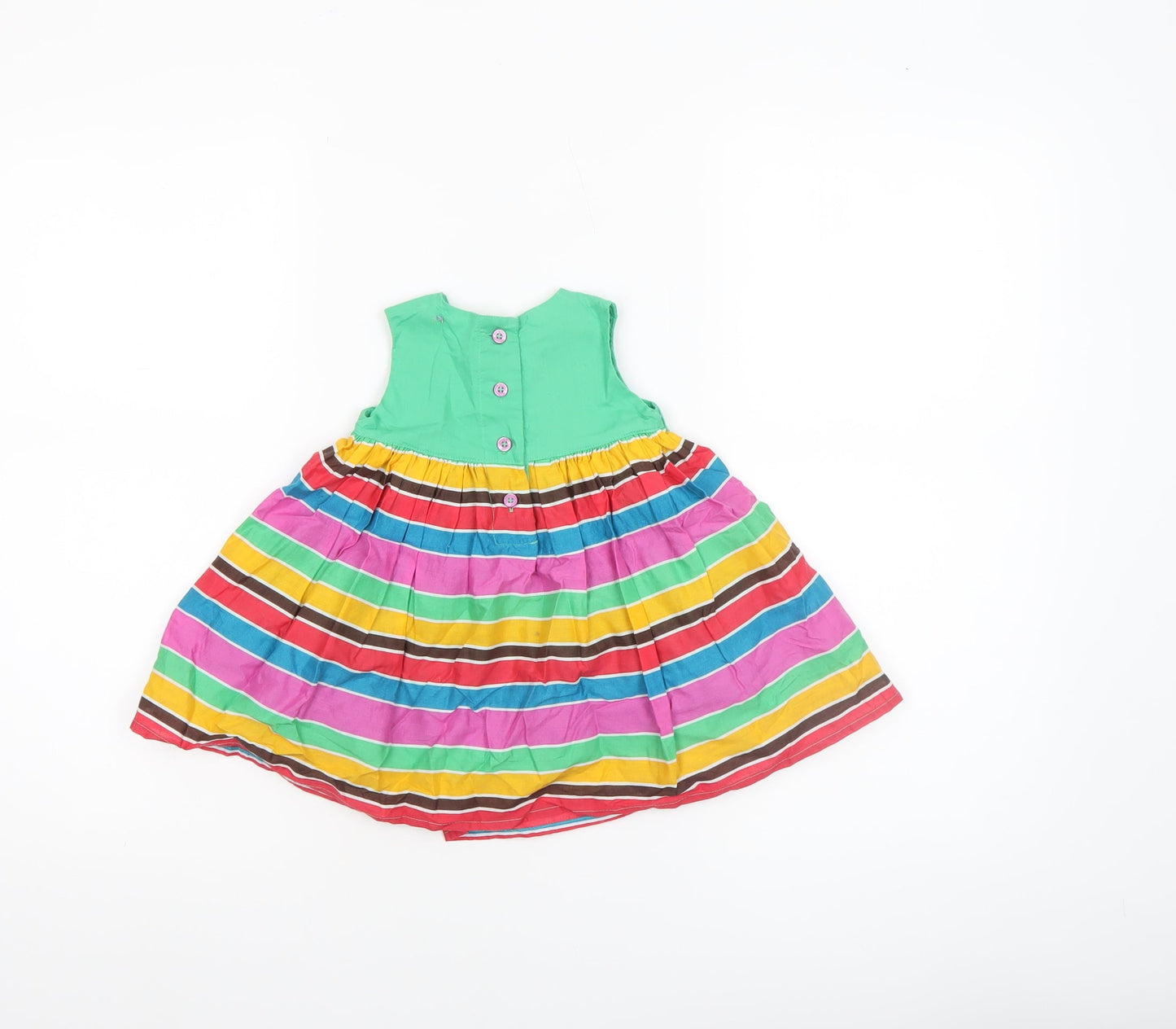 Marks and Spencer Unisex Baby Multicoloured 3-6 Months A-Line Cotton Dress