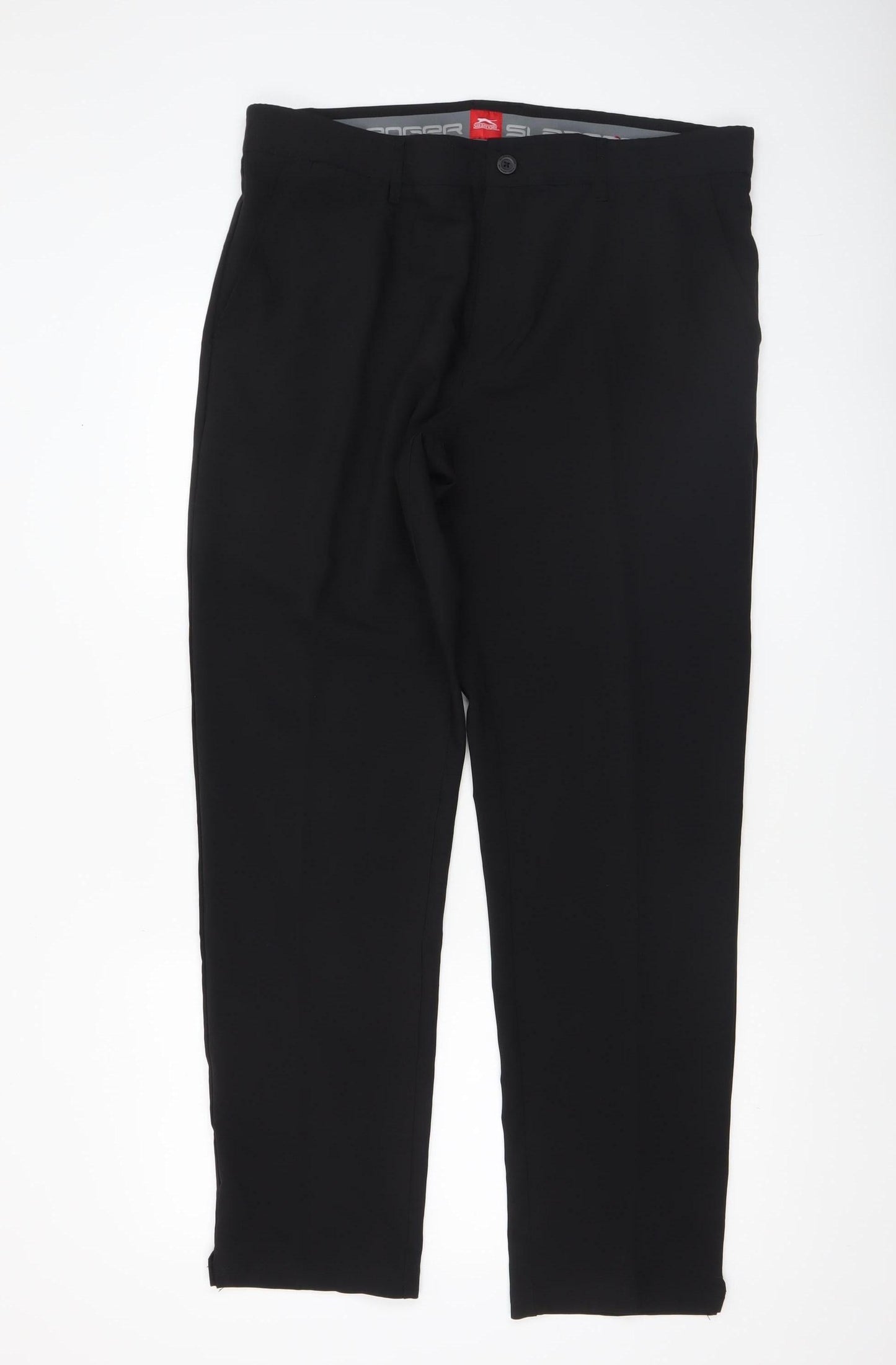 Slazenger Men's Black Regular Fit Stretch Trousers 36W 31L