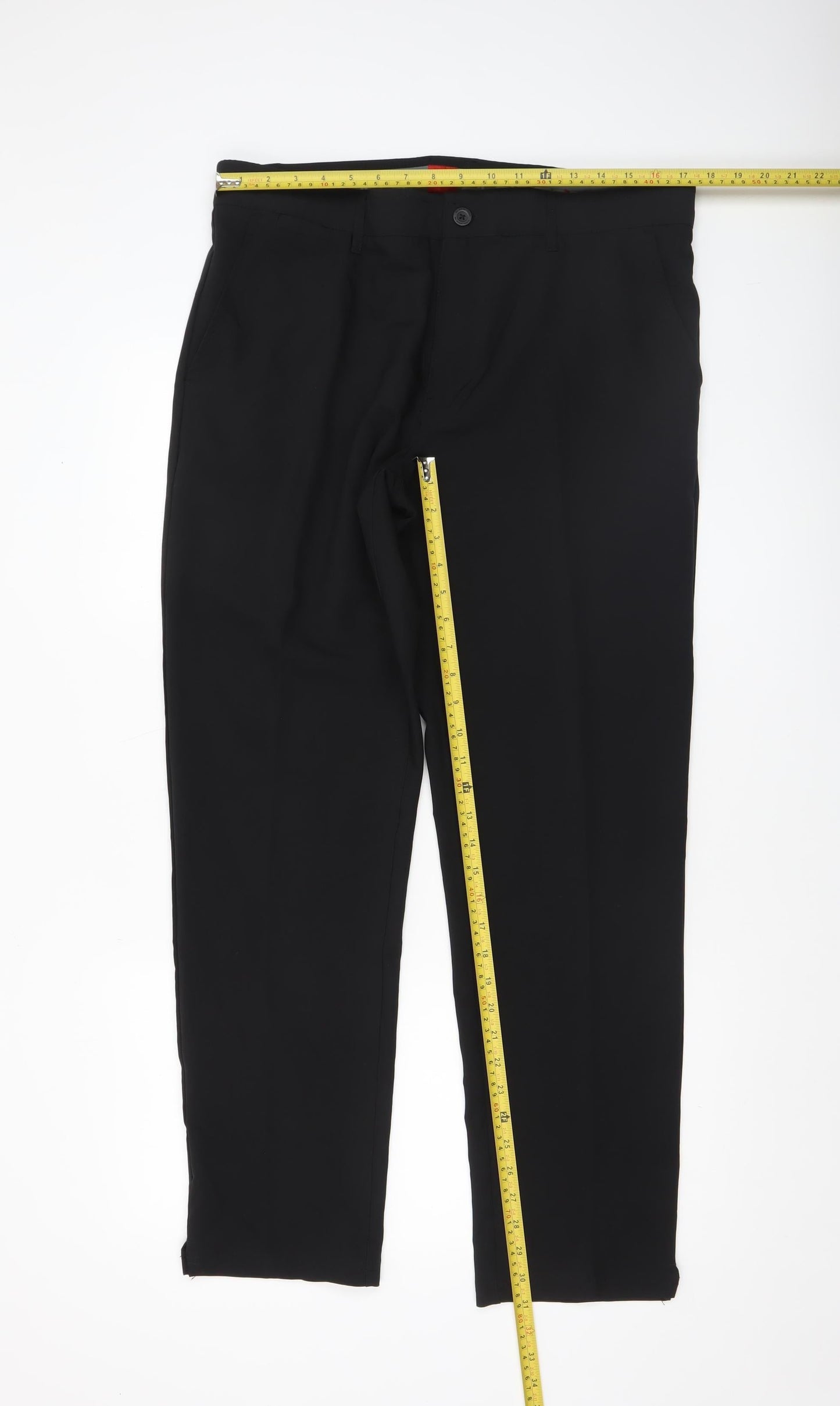 Slazenger Men's Black Regular Fit Stretch Trousers 36W 31L