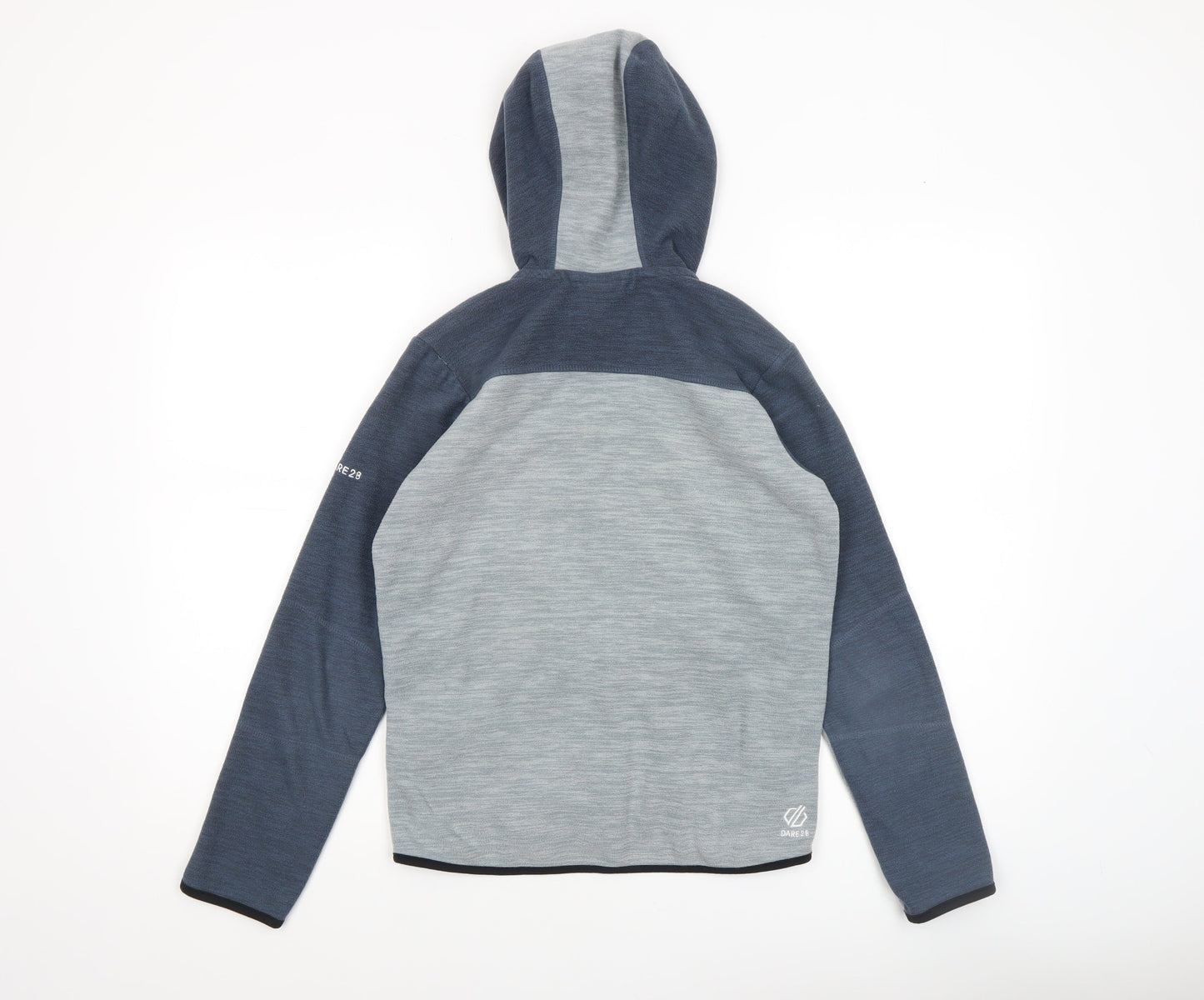 Dare2b Boys Blue Grey Full Zip Hoodie Age 13 Years 158cm Polyester Fleece