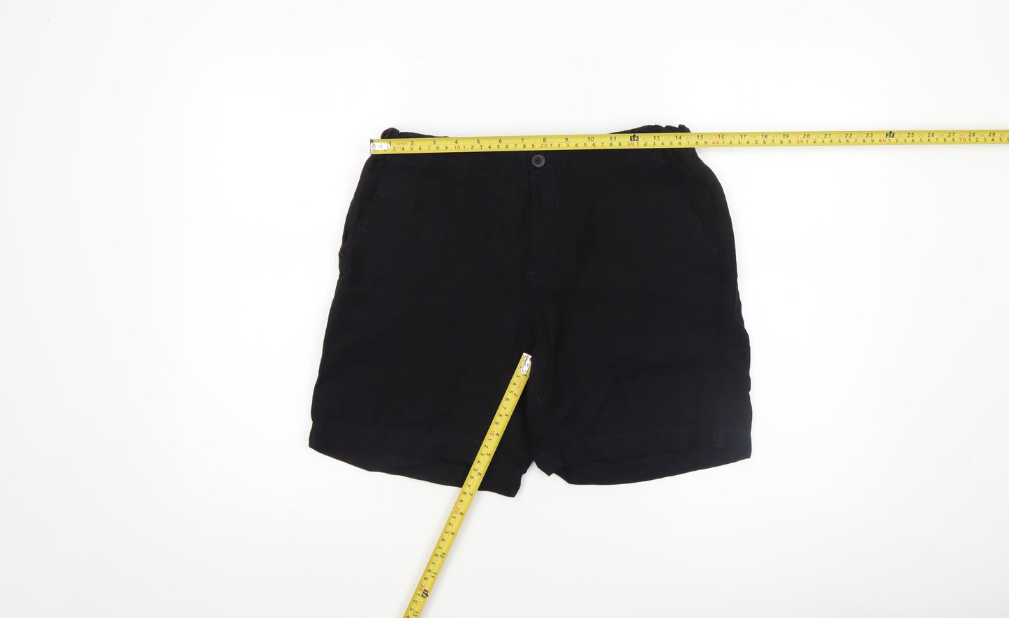 Dunnes Women’s Black Linen Blend Chino Shorts Size 8