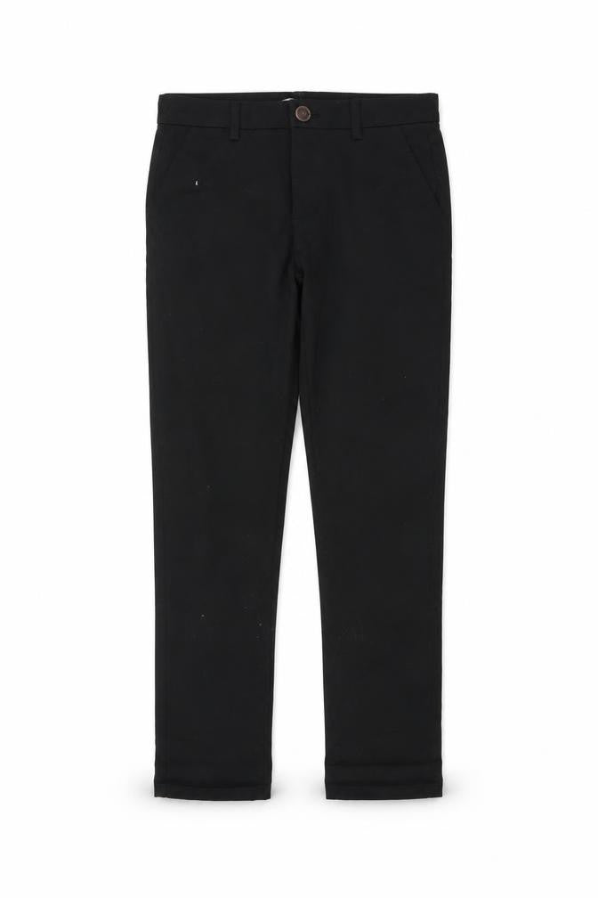 Next Boys Black Slim Fit Chino Trousers 11 Years Cotton School Pants