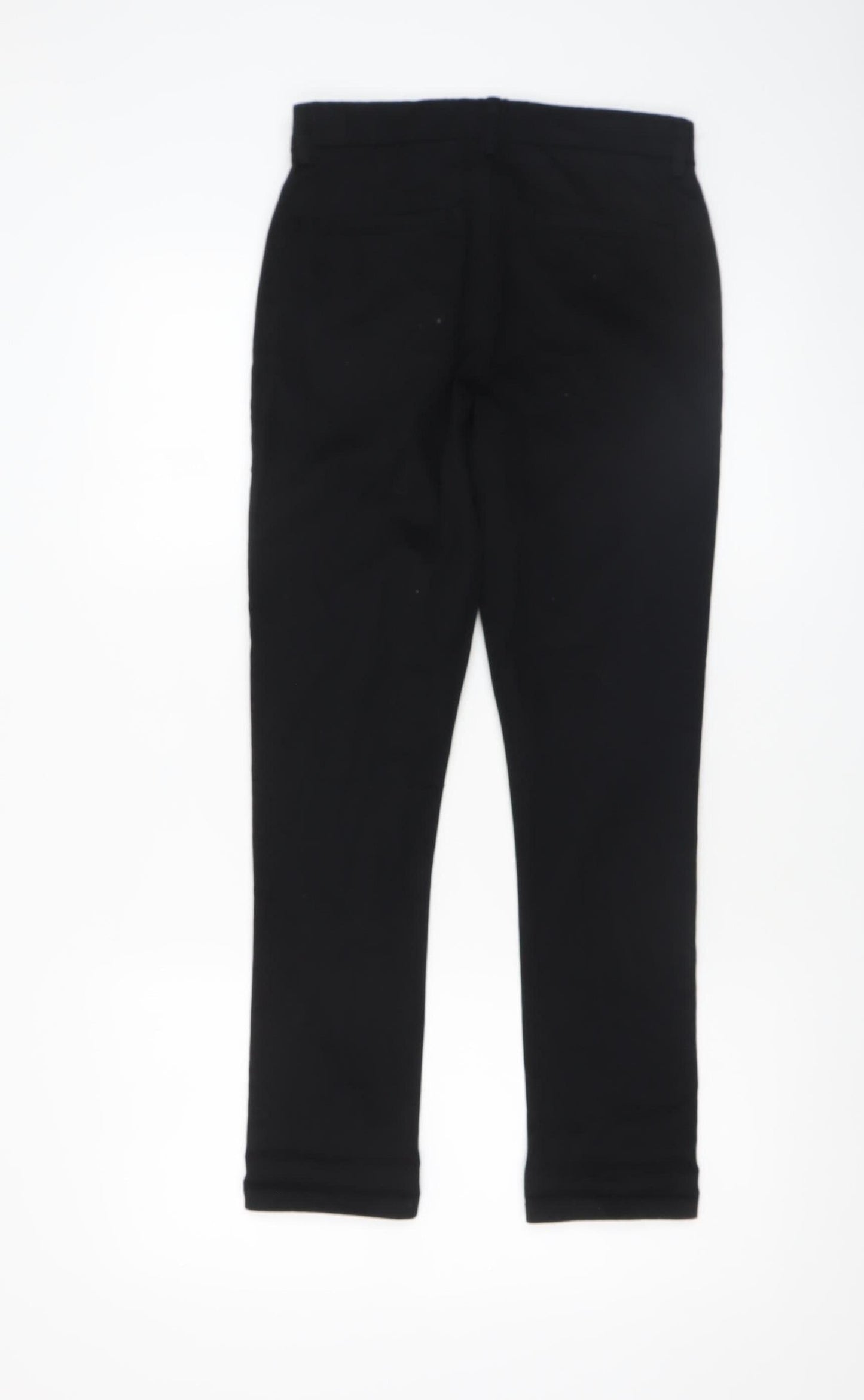 Next Boys Black Slim Fit Chino Trousers 11 Years Cotton School Pants