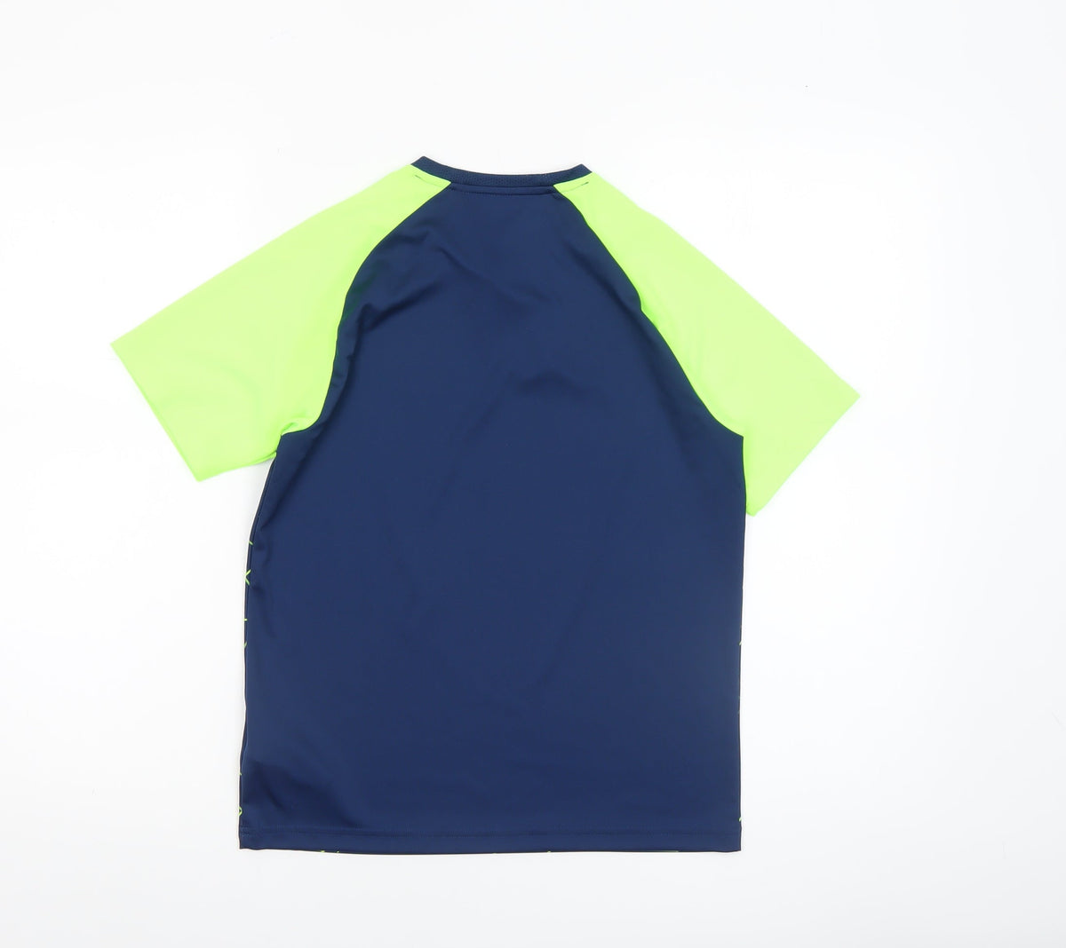 Puma Boys Blue Geometric Sports T-Shirt 11-12 Years Lightweight Quick Dry