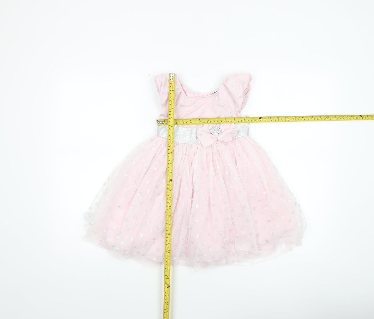 Little Me Girls Pink Tutu Dress 3 Years Glitter Bow Party Outfit