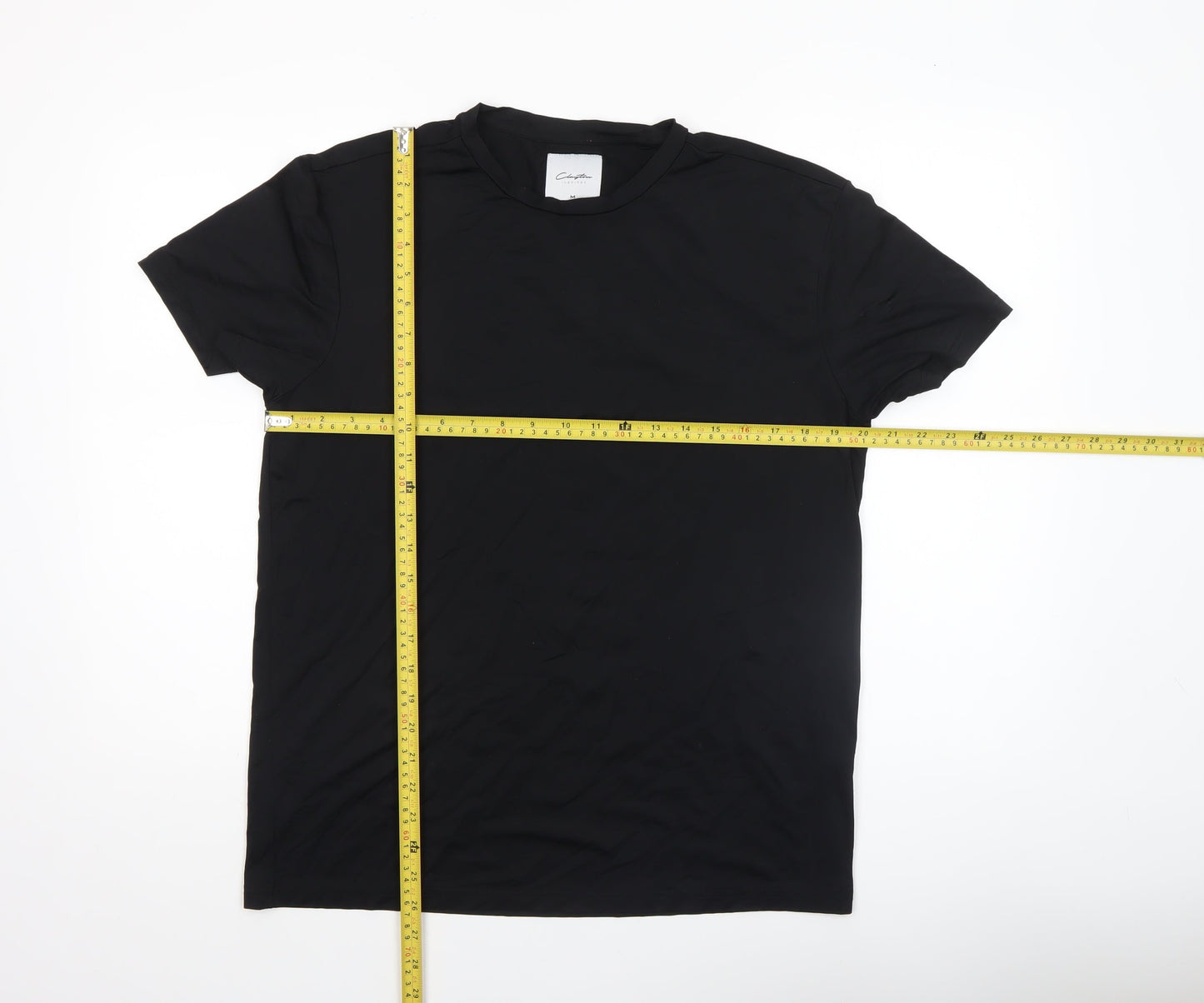 Clayton Inspired Men's Black Athletic Fit Nylon T-Shirt M