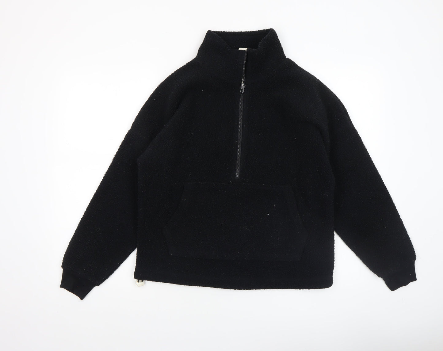 Dunnes Women’s Black Fleece 1/2 Zip Pullover Sweatshirt XS