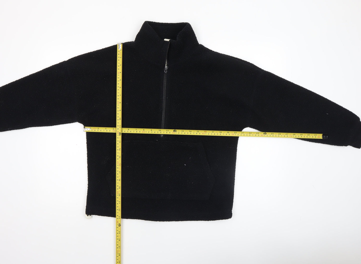 Dunnes Women’s Black Fleece 1/2 Zip Pullover Sweatshirt XS