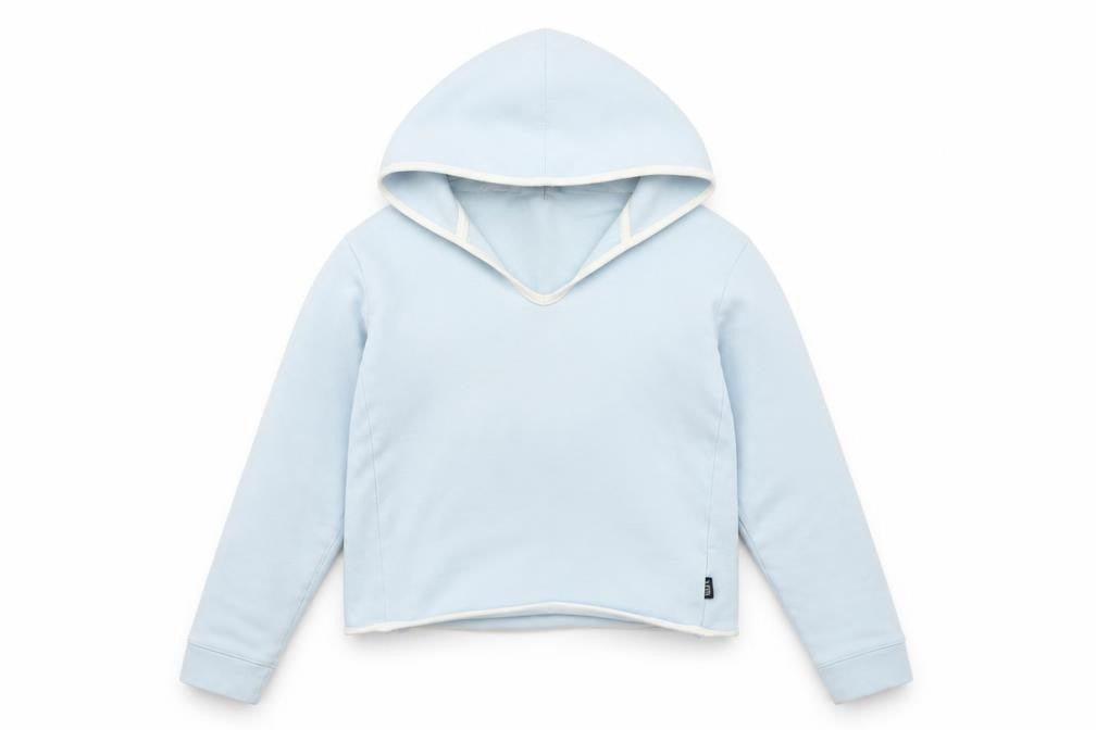 Jack Wills Women's Light Blue V-Neck Pullover Hoodie Size 12