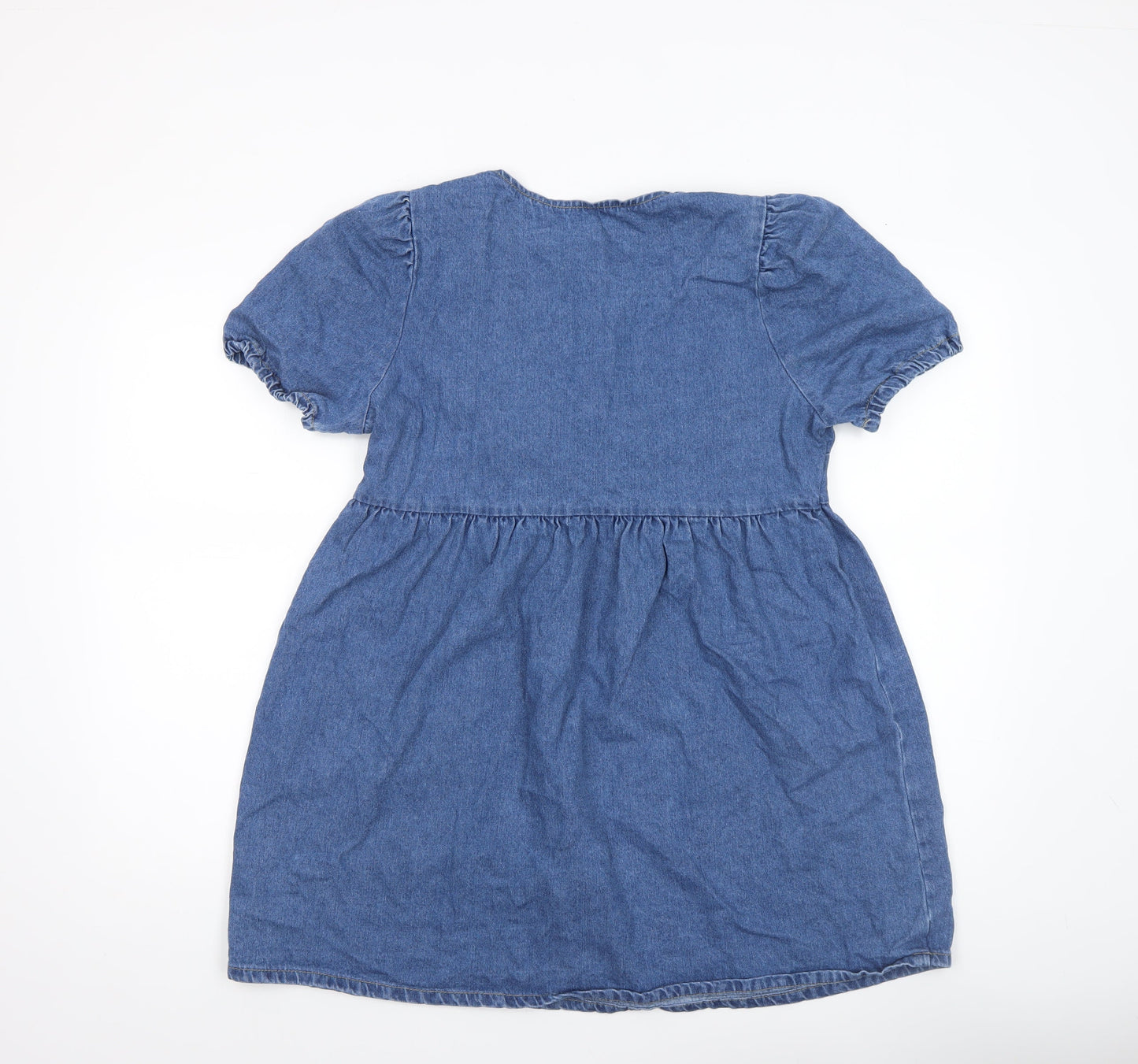 Forever 21 Women’s Blue Denim Short Sleeve Skater Dress XS