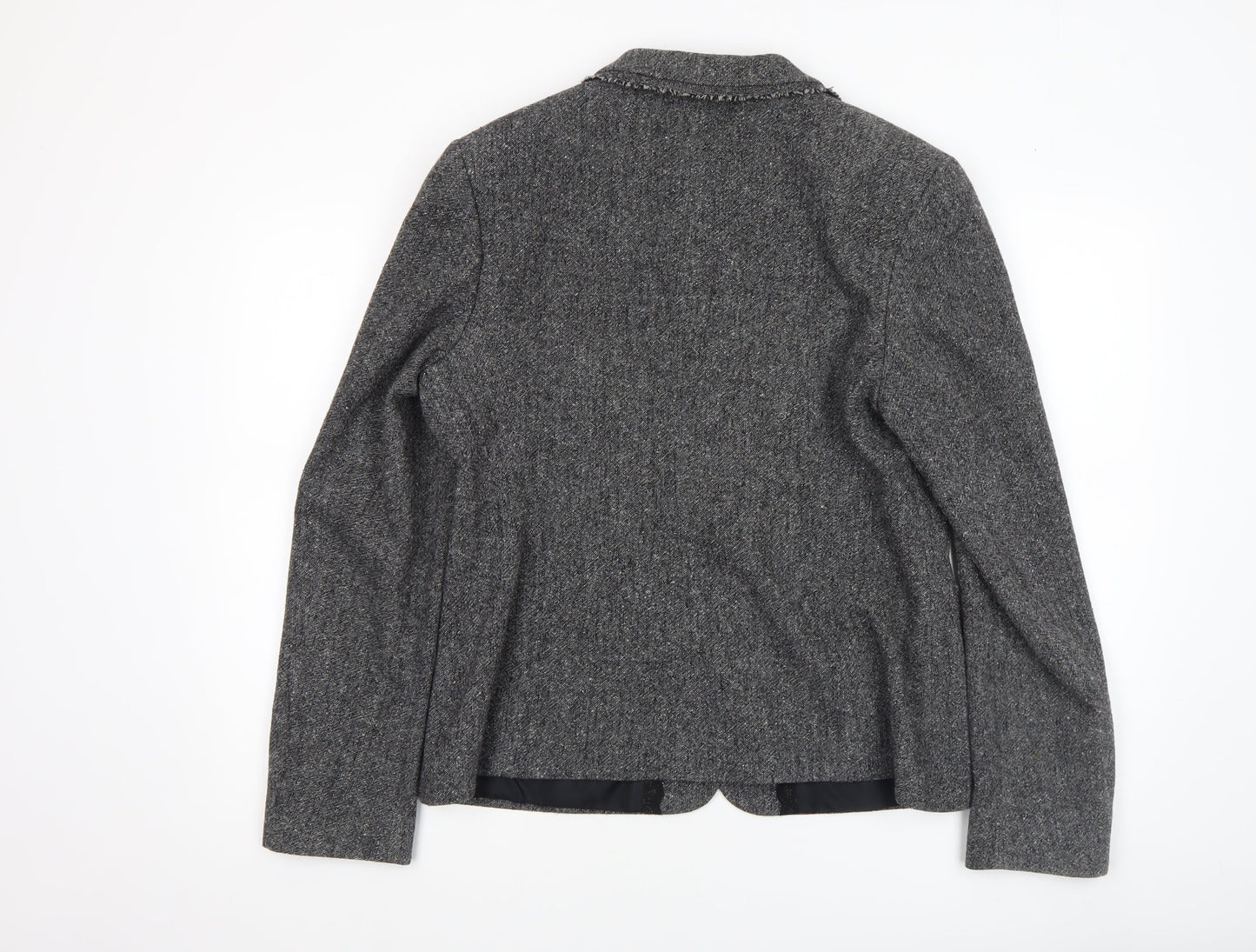 Marks and Spencer Per Una Women's Grey Wool Blend Blazer Size 16