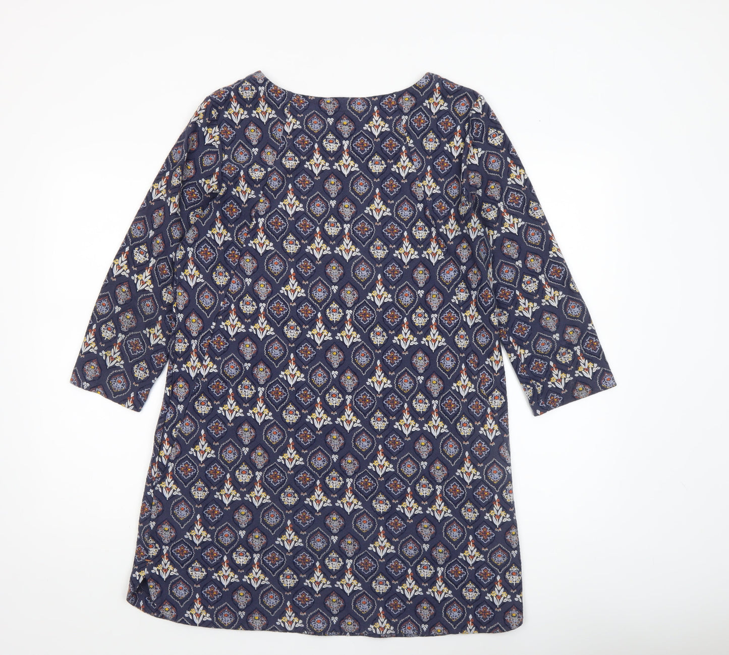 White Stuff Women Blue Geometric Shift Dress Size 10