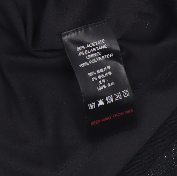 Reiss Women’s Black Sparkle Velvet Pencil Skirt Size M