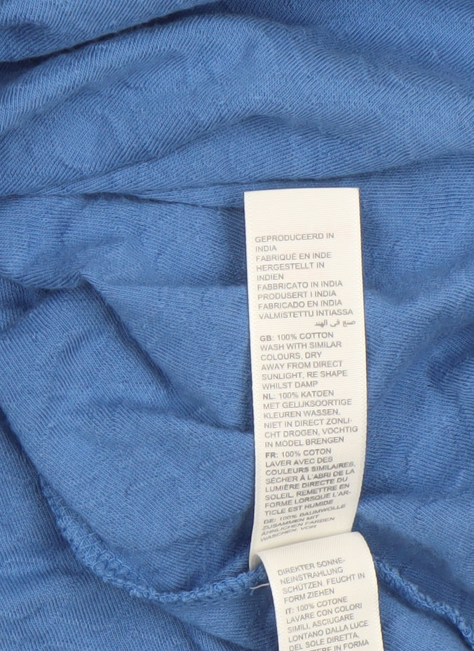 Fat Face Women’s Blue Wrap V-Neck Cotton Blouse Size 12