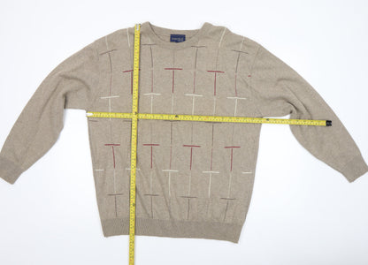 Winterbeck by Peter Gribby Men's Beige 2XL Cotton Pullover Jumper