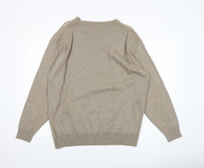 Winterbeck by Peter Gribby Men's Beige 2XL Cotton Pullover Jumper