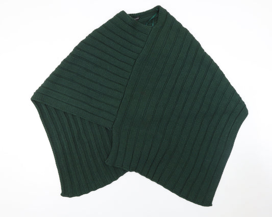 Accessorize Women Green Acrylic Cape Poncho M/L Knit Autumn Winter