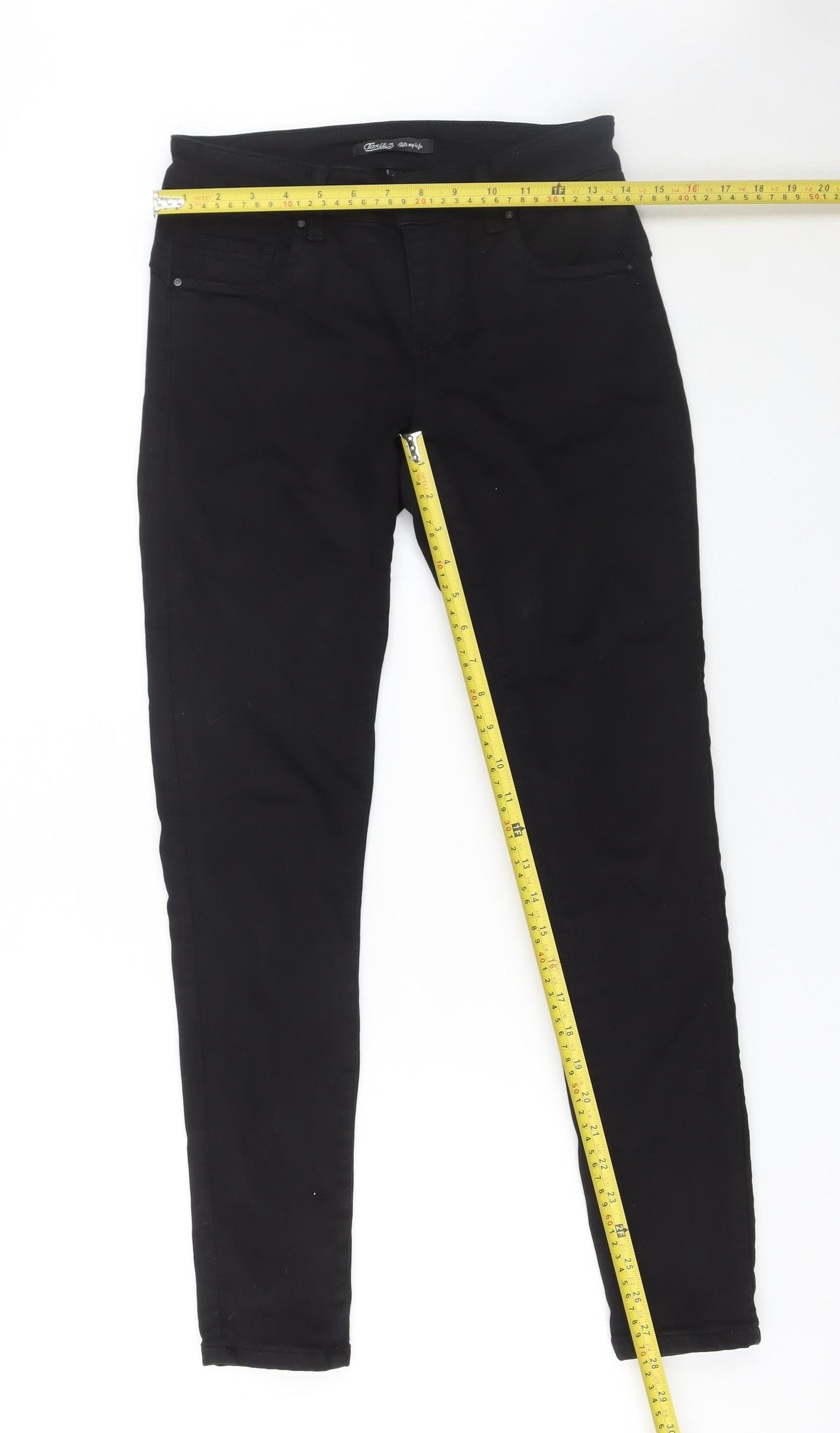 Toxik3 Women's Black Skinny Jeans M/12 Cotton Blend Stretch