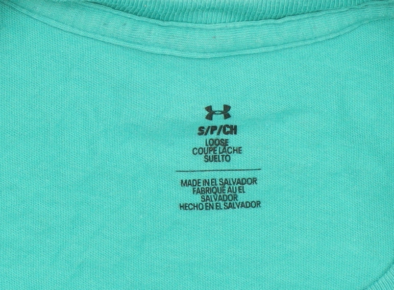 Under Armour Men's Green Short Sleeve Loose Fit Crew Neck T-Shirt Size S