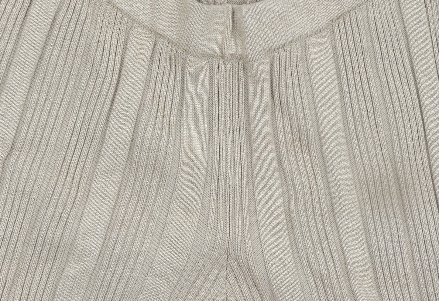 4th & Reckless Women’s Beige Ribbed Knit Wide-Leg Trousers Size 10 Tall