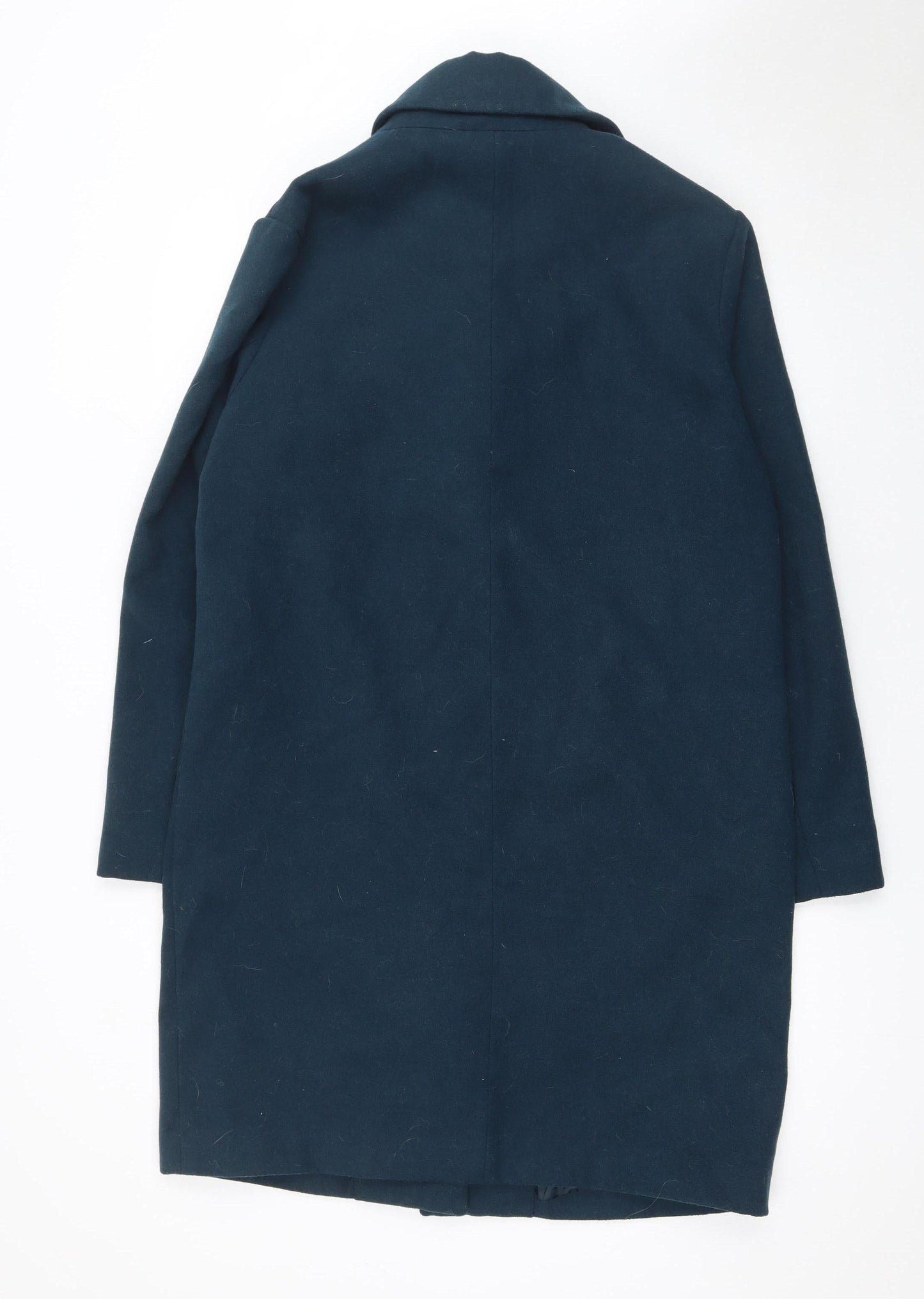 New Look Women’s Blue Long Overcoat Size 12 Polyester Blend