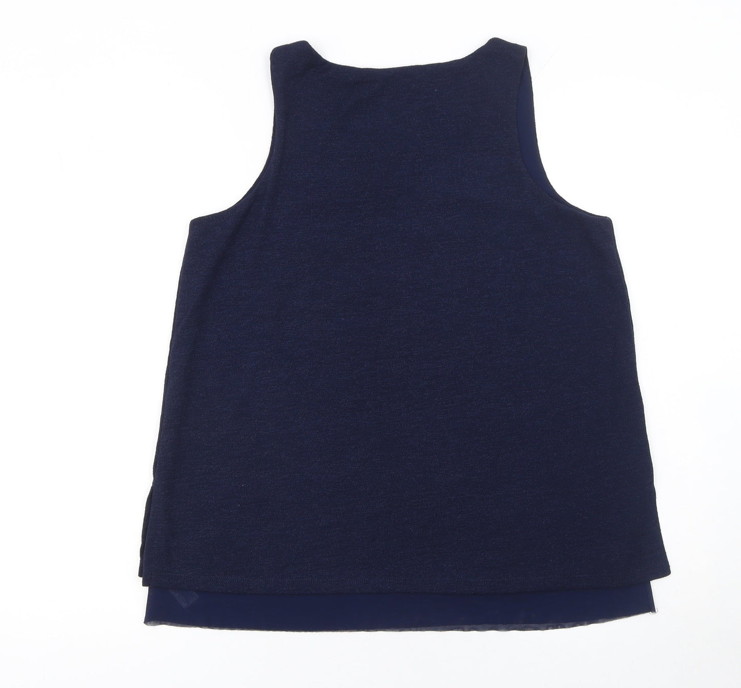 Dunnes Women Blue V-Neck Sleeveless Tank Top Size M