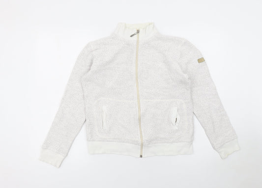 Weird Fish Women Beige Full Zip Hoodie Size S Cotton Blend