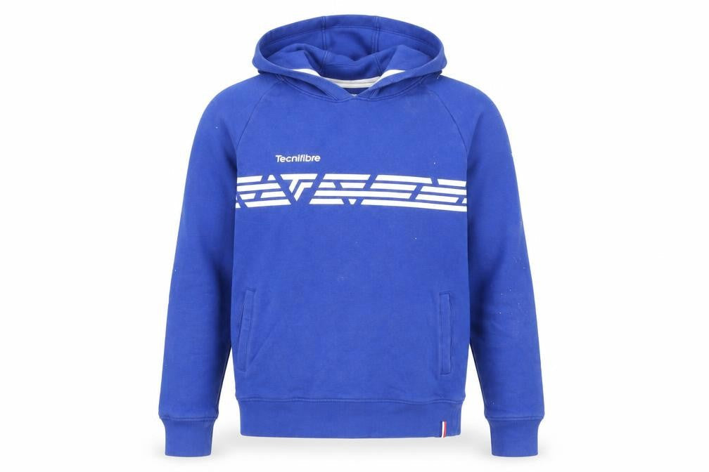 Tecnifibre Men's Blue Pullover Fleece Hoodie Size L Sportswear