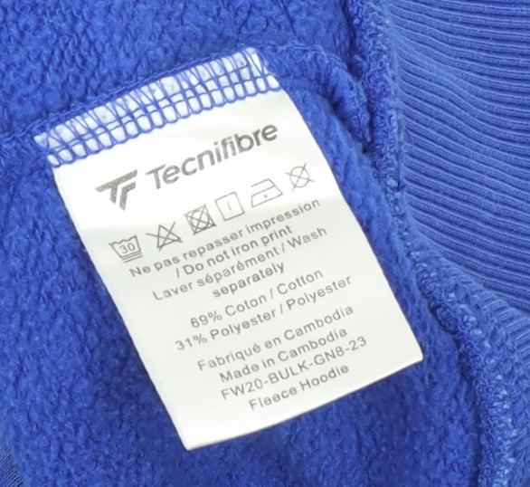 Tecnifibre Men's Blue Pullover Fleece Hoodie Size L Sportswear