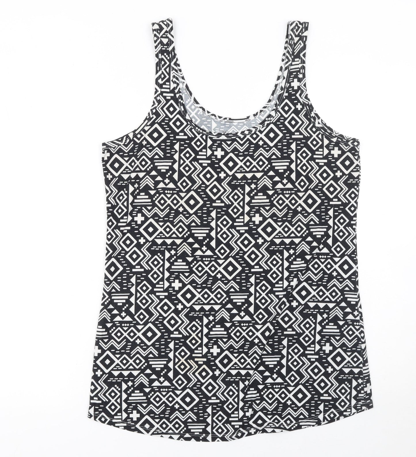No Boundaries Teens Black Aztec Geometric Tank Top XL Regular Stretch