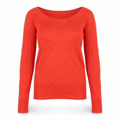 Forever 21 Women's Red Knit Pullover Jumper Size M Long Sleeve