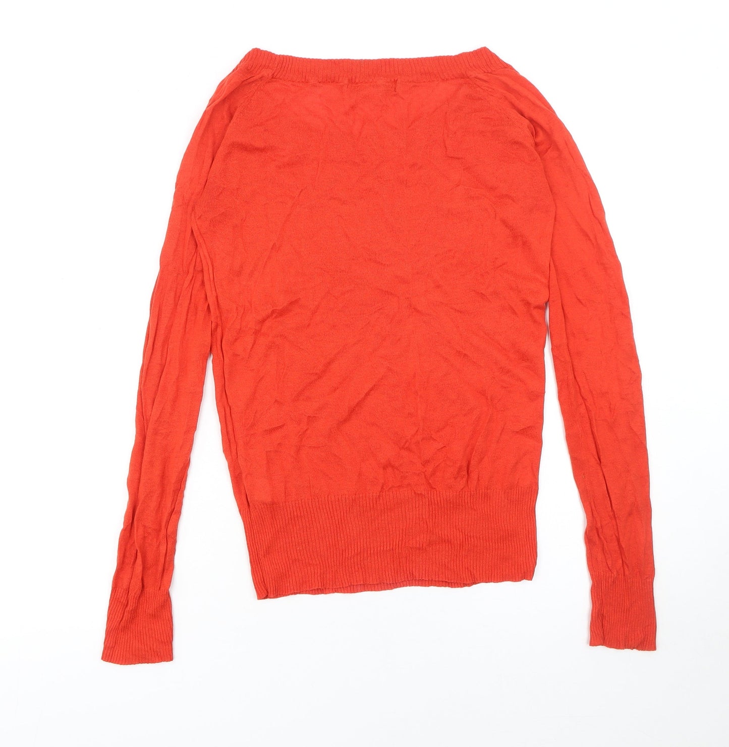 Forever 21 Women's Red Knit Pullover Jumper Size M Long Sleeve