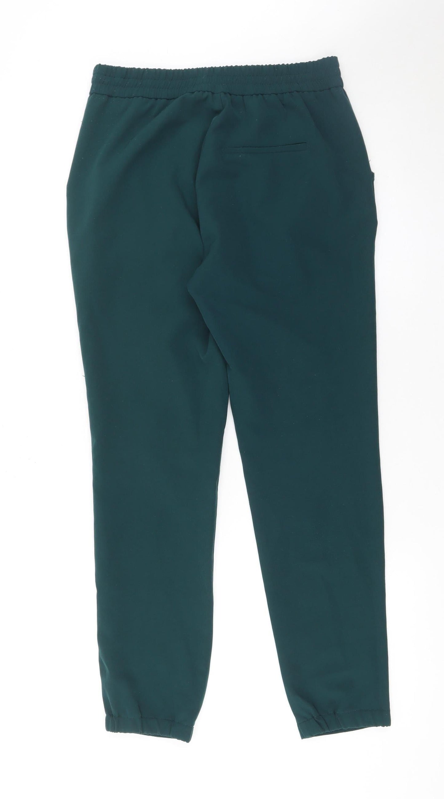 Bershka Women Green Jogger Trousers M Tapered Fit Elastic Waist