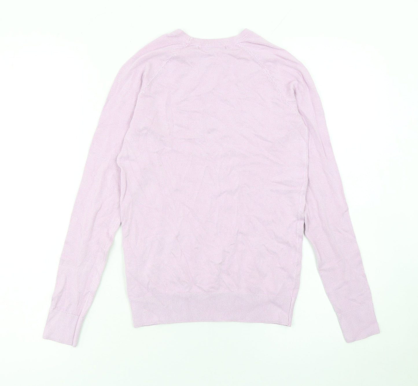 Dunnes Women’s Pale Pink Viscose Knit Crew Neck Long Sleeve Jumper XS