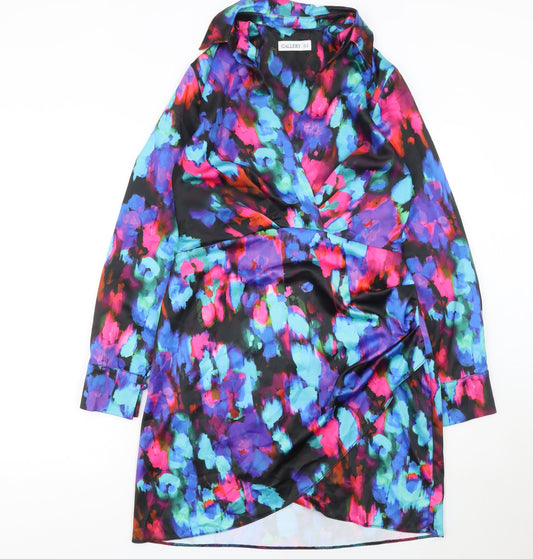 Gallery Womens Multicoloured Floral Wrap Dress Size 10