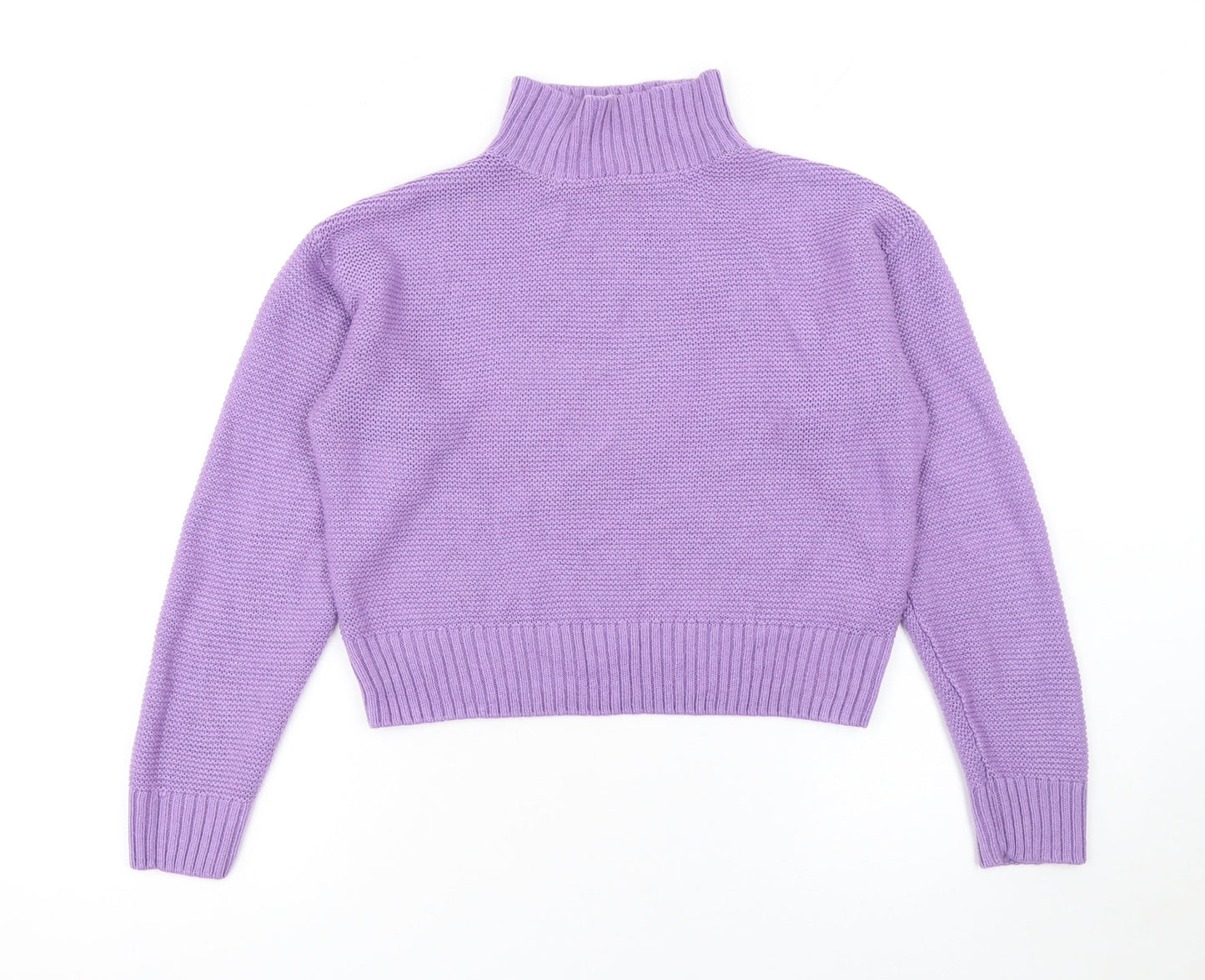 Destination Girls Purple Roll Neck Acrylic Knit Jumper 15 Years