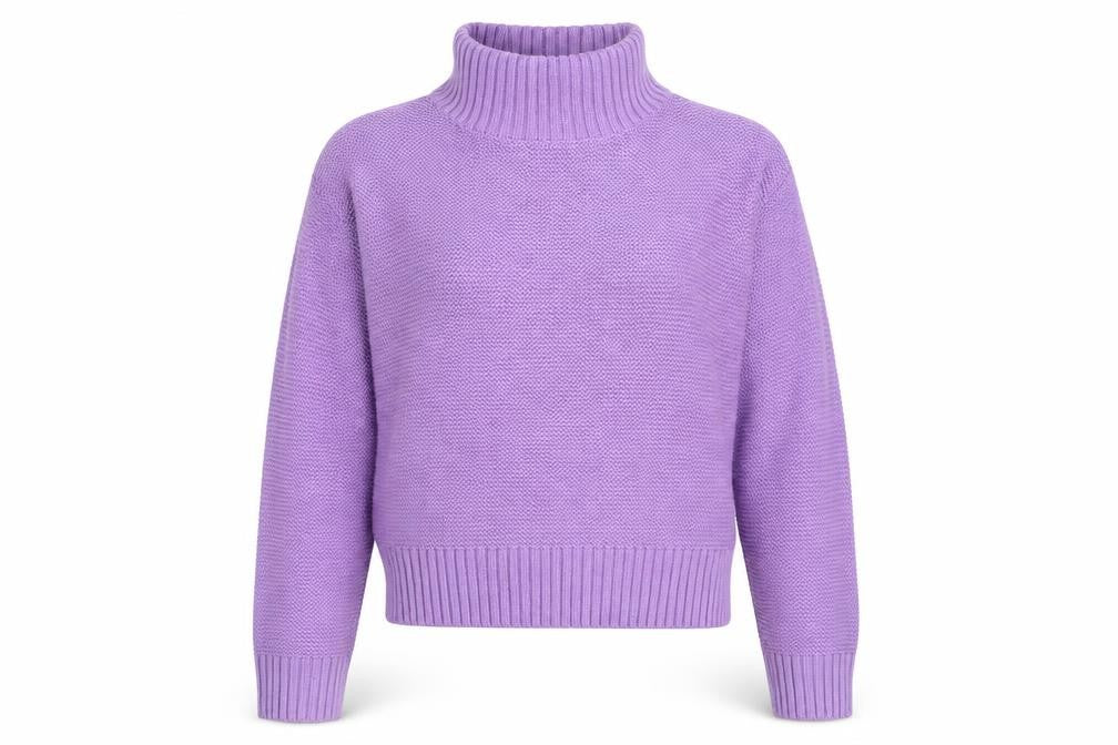 Destination Girls Purple Roll Neck Acrylic Knit Jumper 15 Years