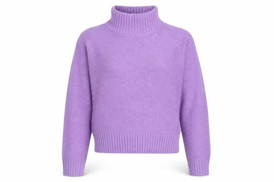 Destination Girls Purple Roll Neck Acrylic Knit Jumper 15 Years
