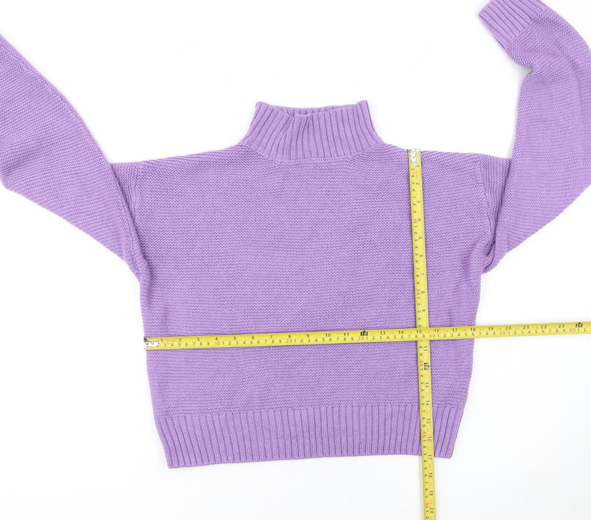 Destination Girls Purple Roll Neck Acrylic Knit Jumper 15 Years