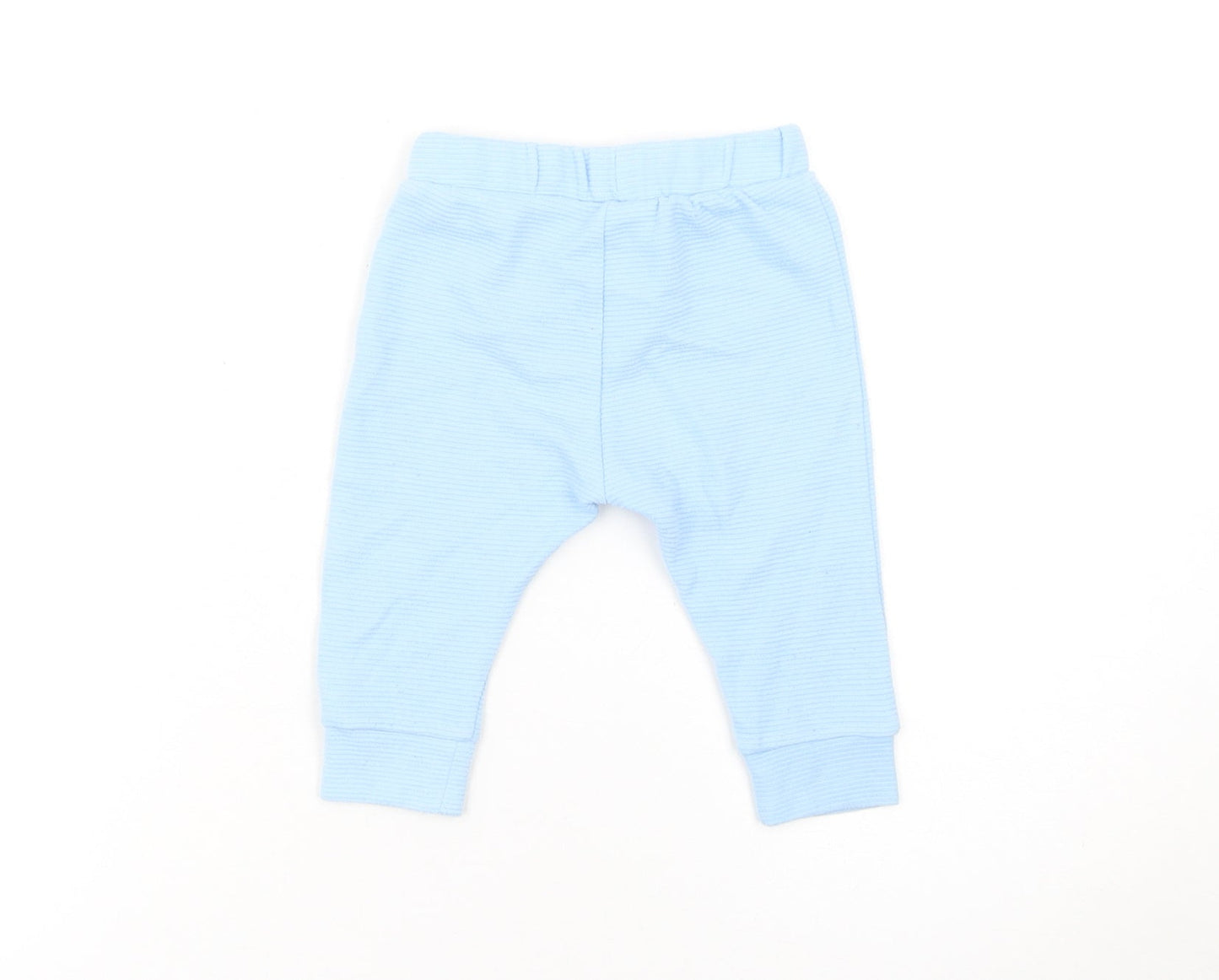 Dunnes Stores Unisex Baby Blue Jogger Trousers 6-9 Months Soft Cotton Blend