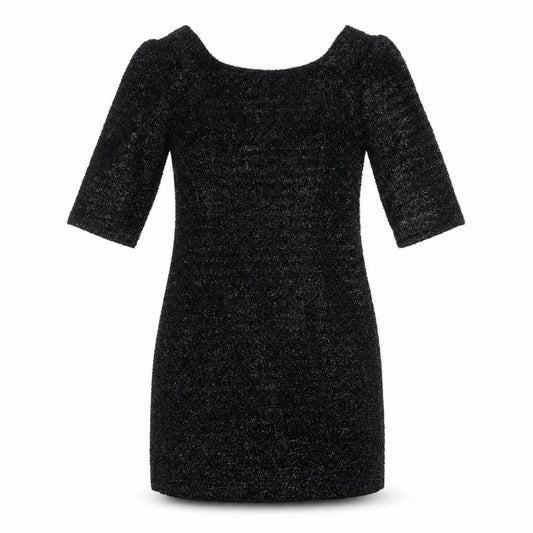 Cameo Rose Women’s Black Glitter Bodycon Dress L Party Short Sleeve