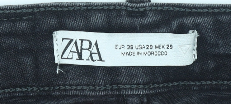 Zara Women Black Skinny High Rise Jeans Size 8