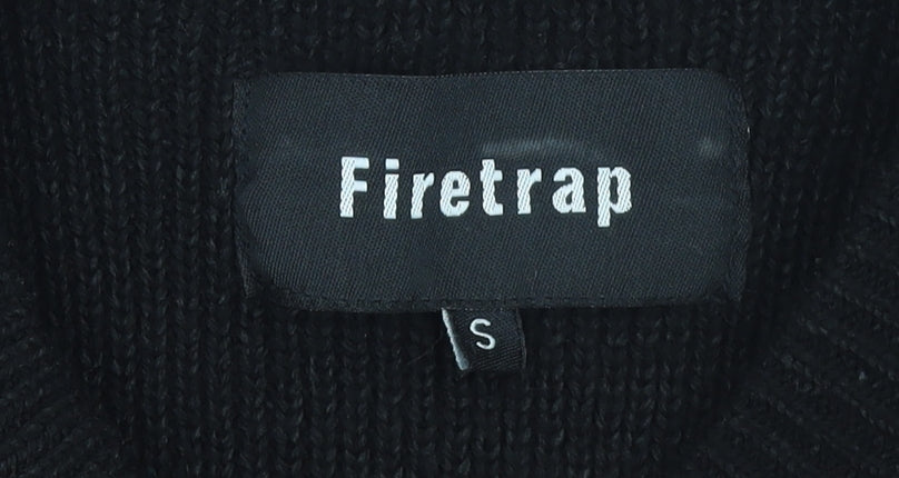 Firetrap Womens Black Crew Neck Long Sleeve Pullover Jumper Size S