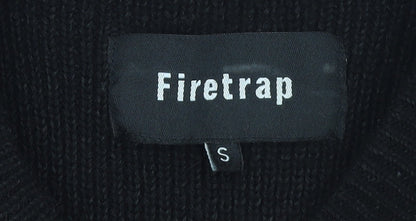 Firetrap Womens Black Crew Neck Long Sleeve Pullover Jumper Size S